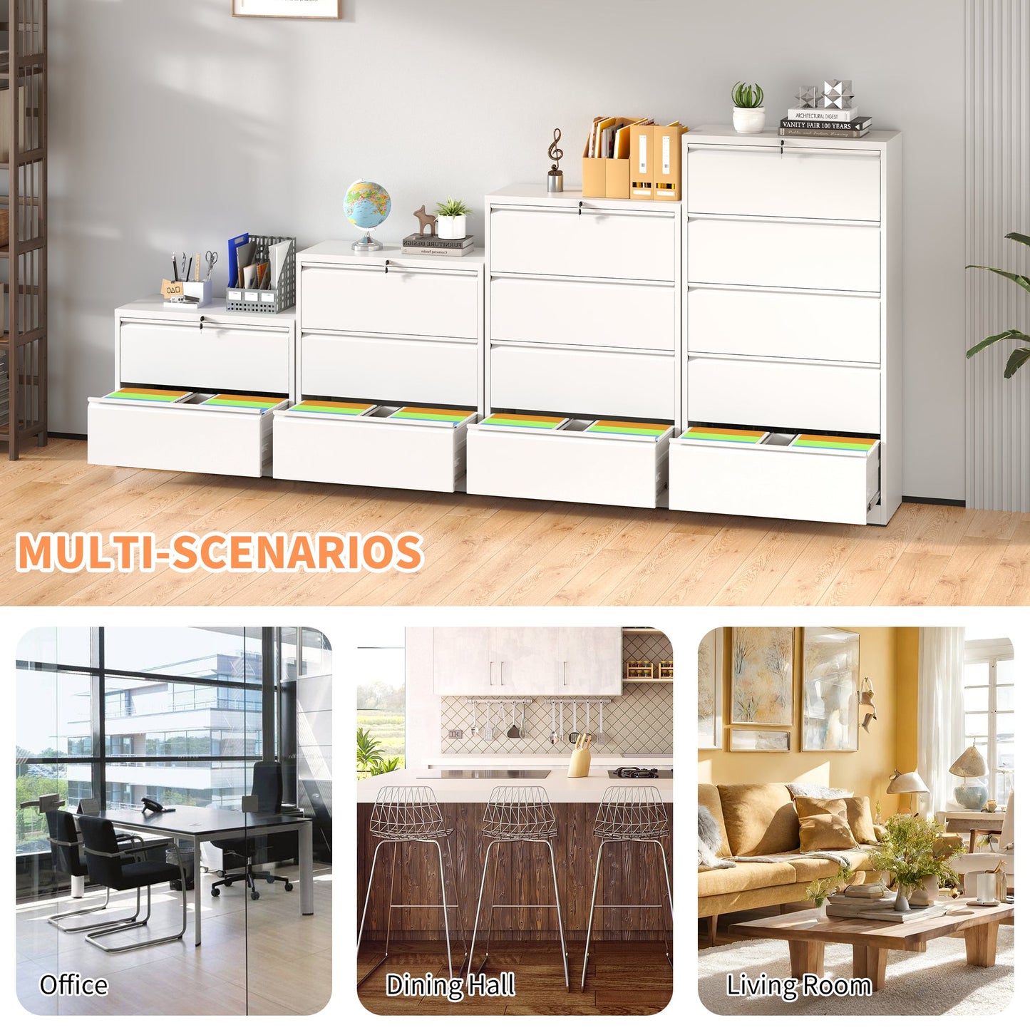 4 Drawer Lateral File Cabinet