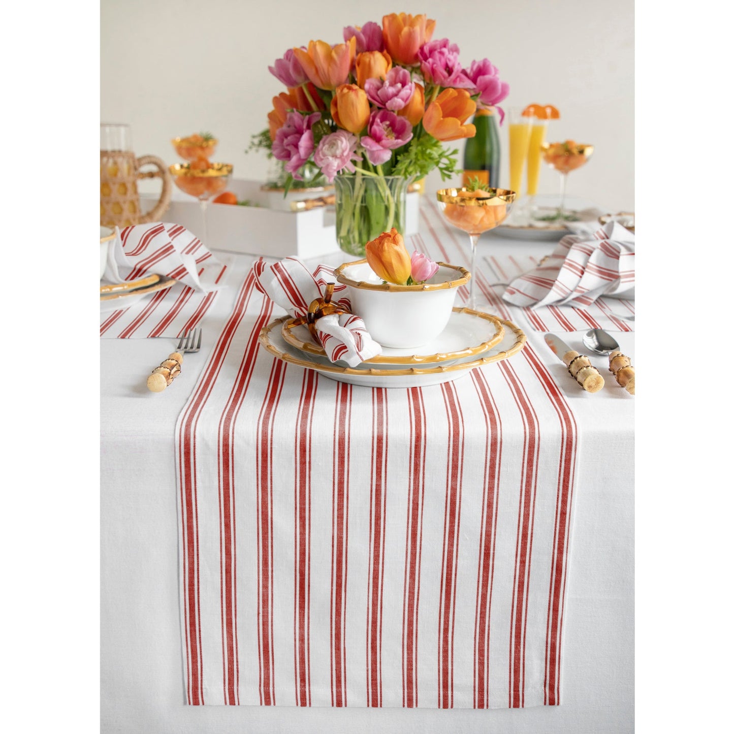 Capri Ticking Stripe Table Runner