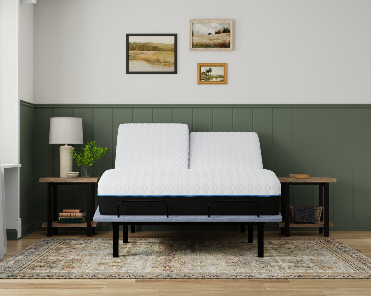Copper Lux 12" Split Top Queen Soft Memory Foam Mattress with Phase Change Cooling Fabric