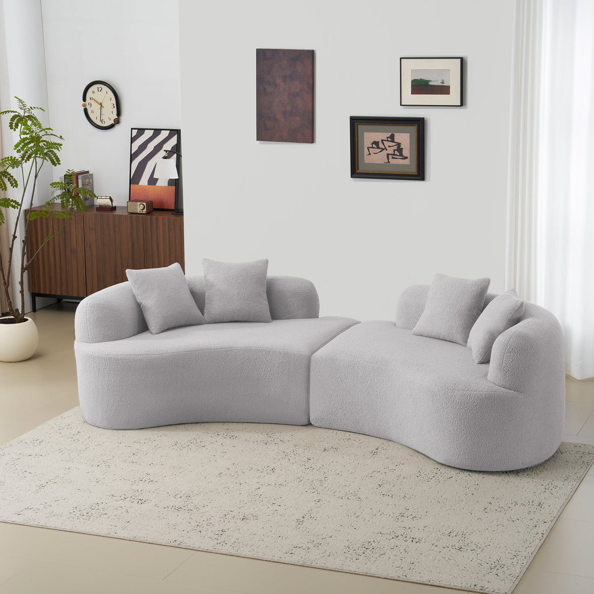 Curved Four Seater Sofa