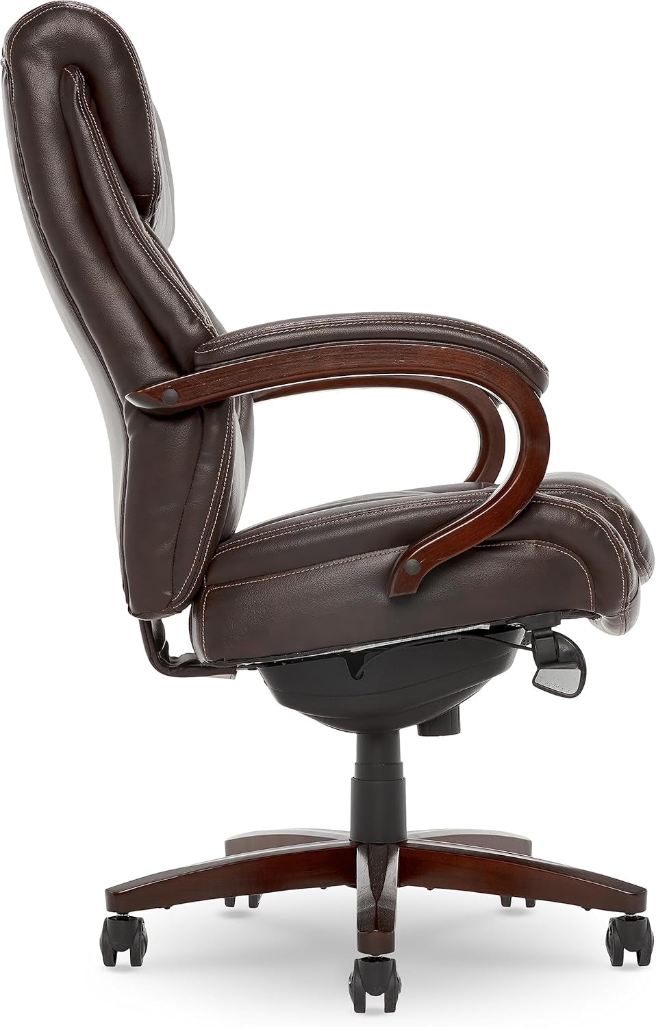 Bellamy Executive Office Chair With Memory Foam Cushions Brown Bonded Leather