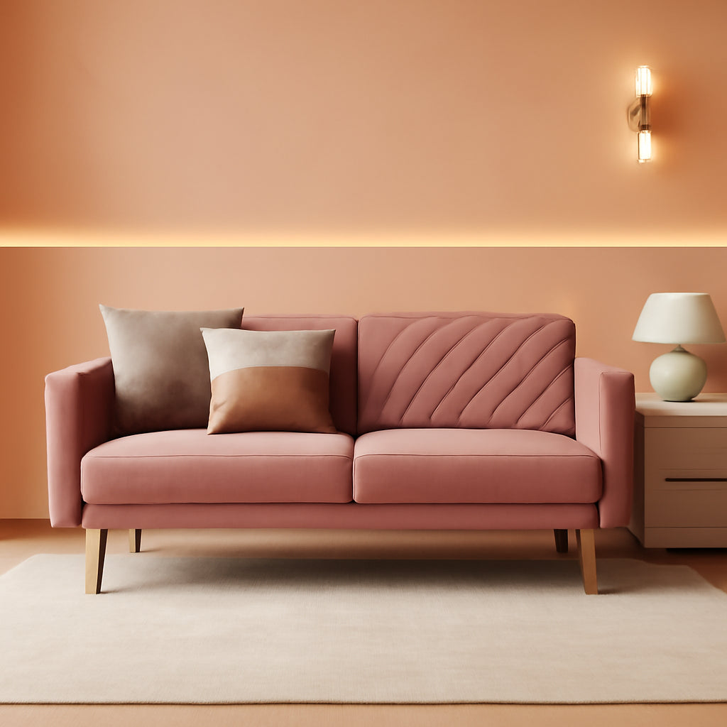 Chloe Futon Sofa Bed With Adjustable Back And Tapered Legs