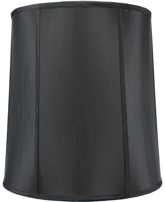 14"x16"x17" Large Drum Lampshade Black Shantung, Large Cylinder Replacement Lamp Shade for Tall Table Lamps