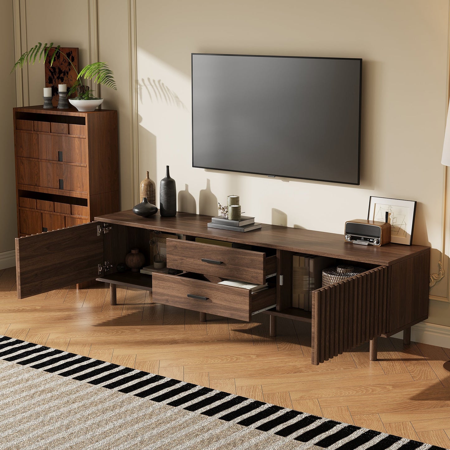 70 Inch Modern TV Stand for Living Room