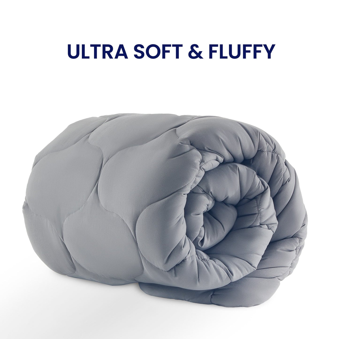 Quilted Fitted Mattress Pad-Grey