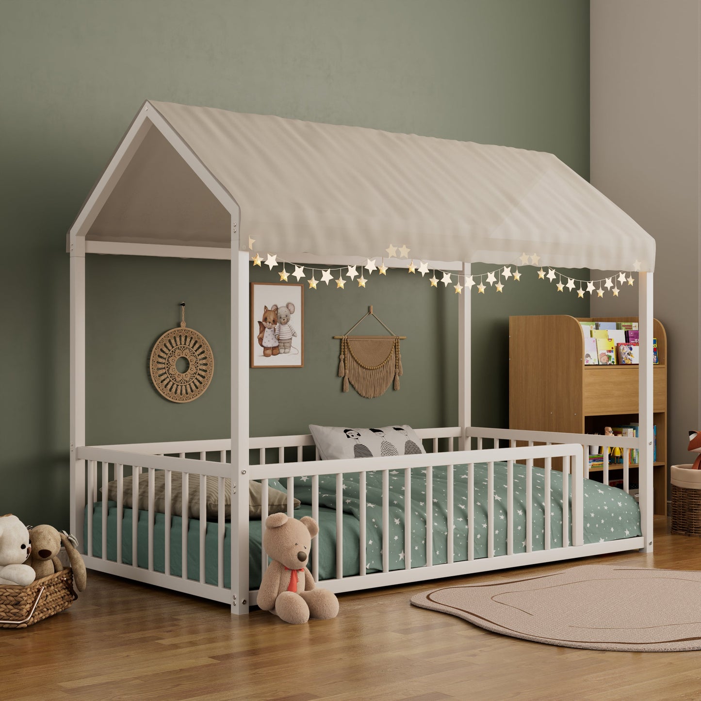 Twin Size Montessori Style Metal Floor Bed Frame