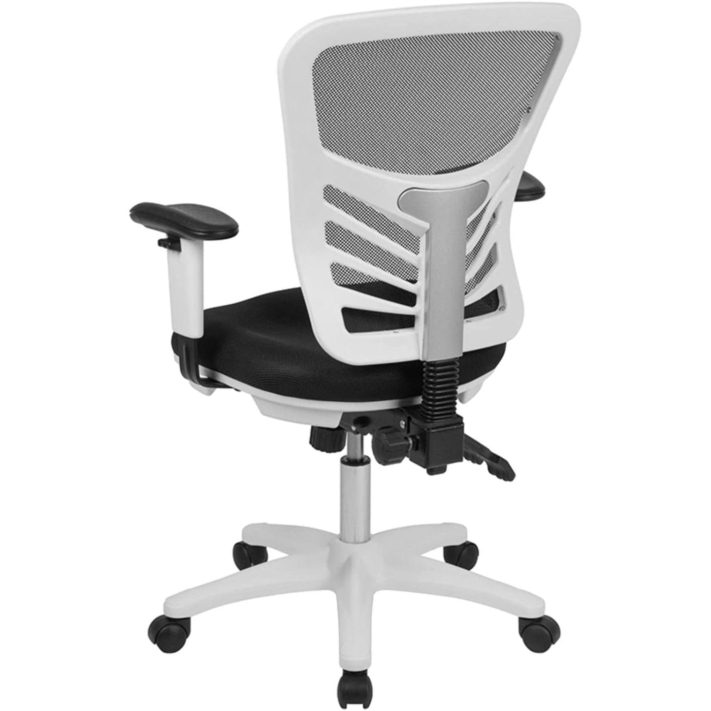 Black Mesh Executive Office Chair With Adjustable Arms