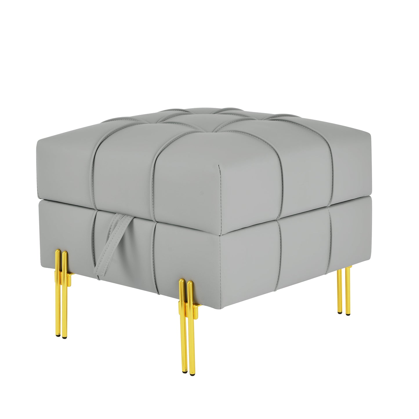22 Inch Anti-Scratch Leather Storage Ottoman