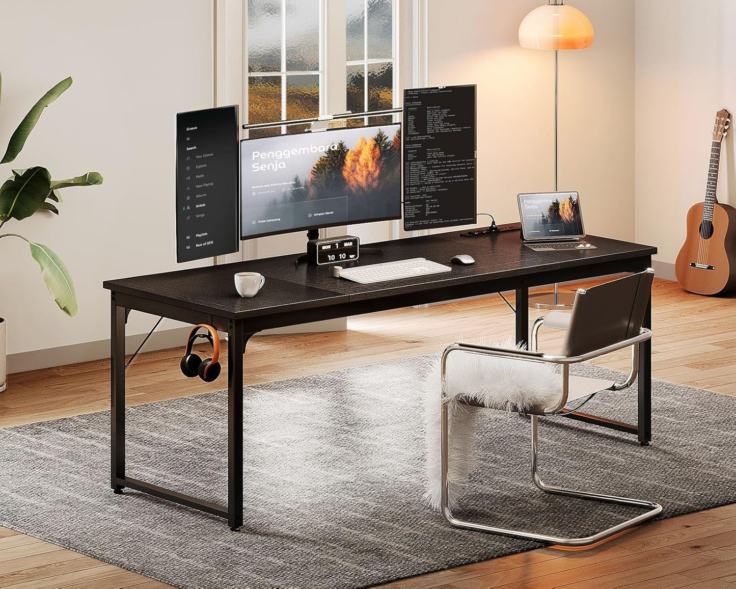 71 Inch Computer Desk With USB Ports For Home Office