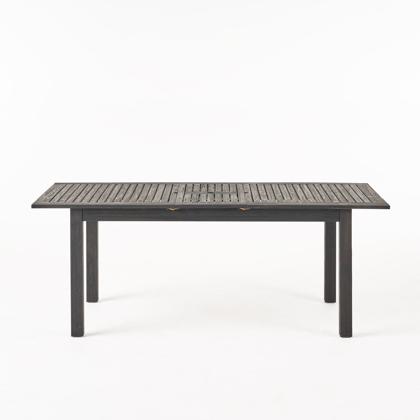 Outdoor Expandable Acacia Wood Dining Table, Dark