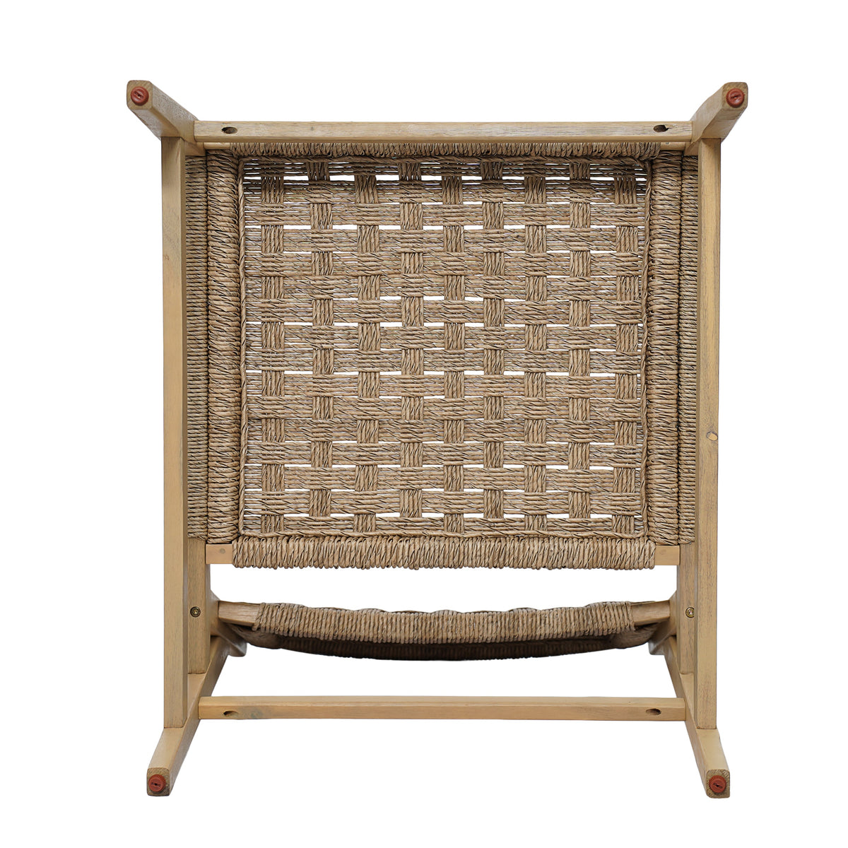 Noreen Club Chair Acacia Wood and Wicker Woven