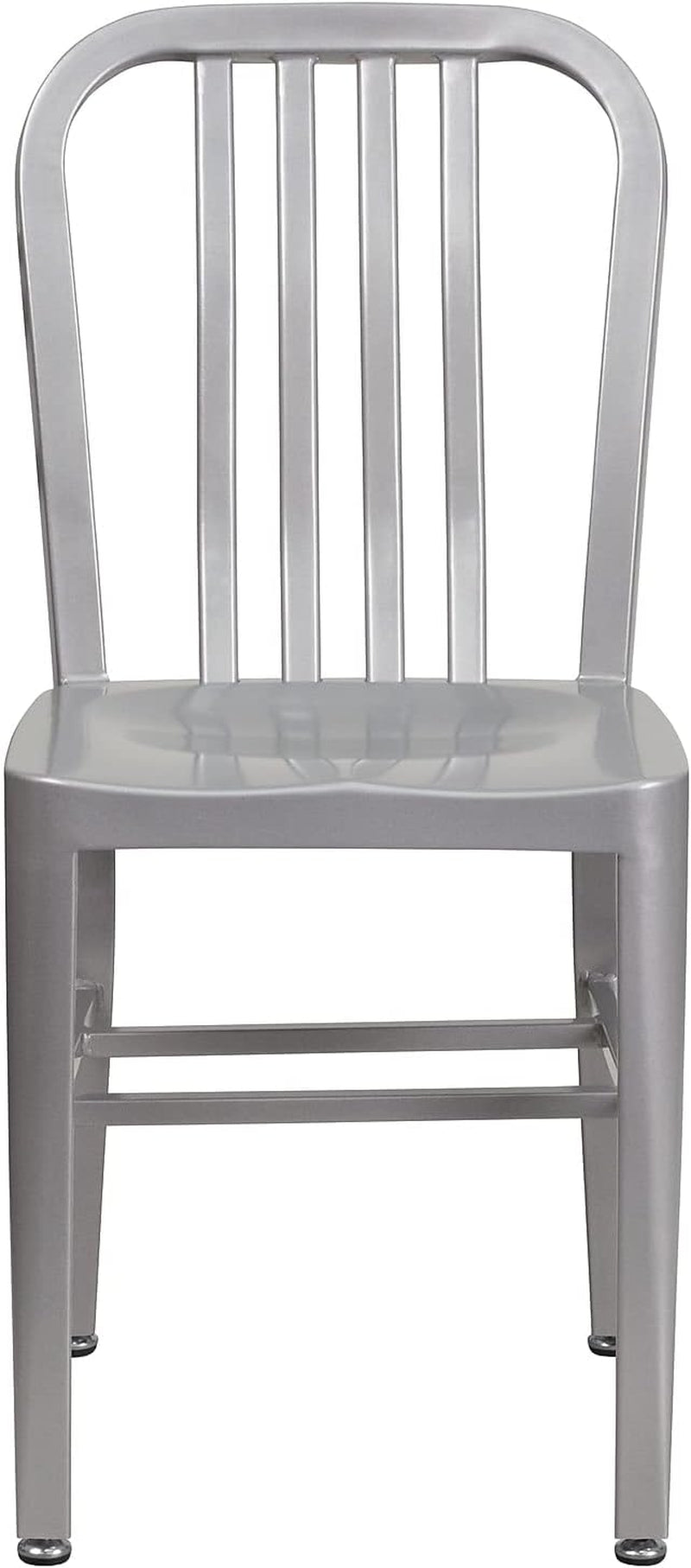 Gael Modern Metal Dining Chairs Set Of 2 In Silver