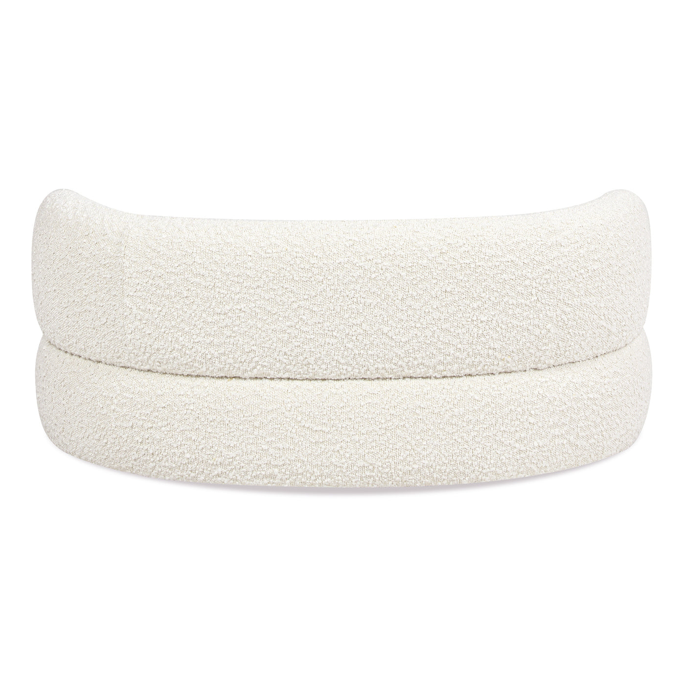 Shep 36' Curved Dog Sofa Bed, Medium, Ivory White Boucle