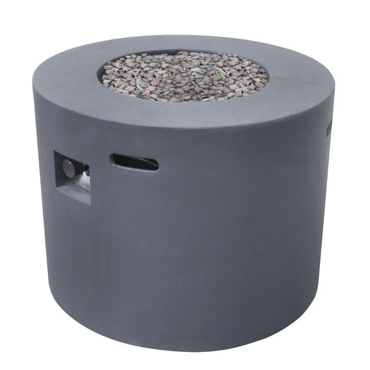 Round Iron Fire Pit With 40,000 Btu