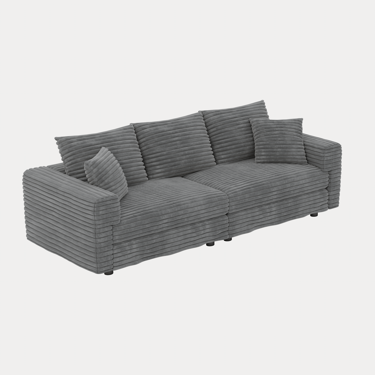 Plush Corduroy 3-Seat Sofa - Modern Design for Ultimate Comfort