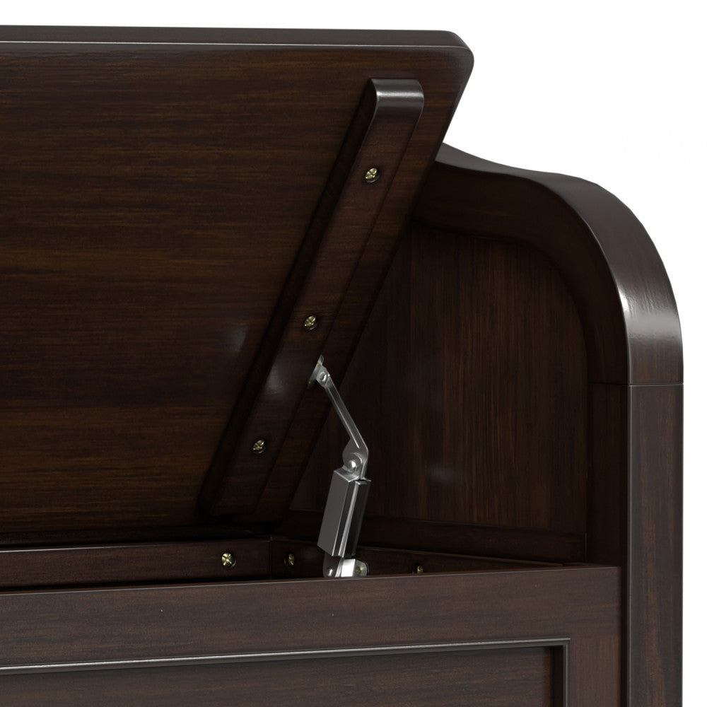 Connaught 30 Inch Wide Solid Wood Small Entryway Storage Bench