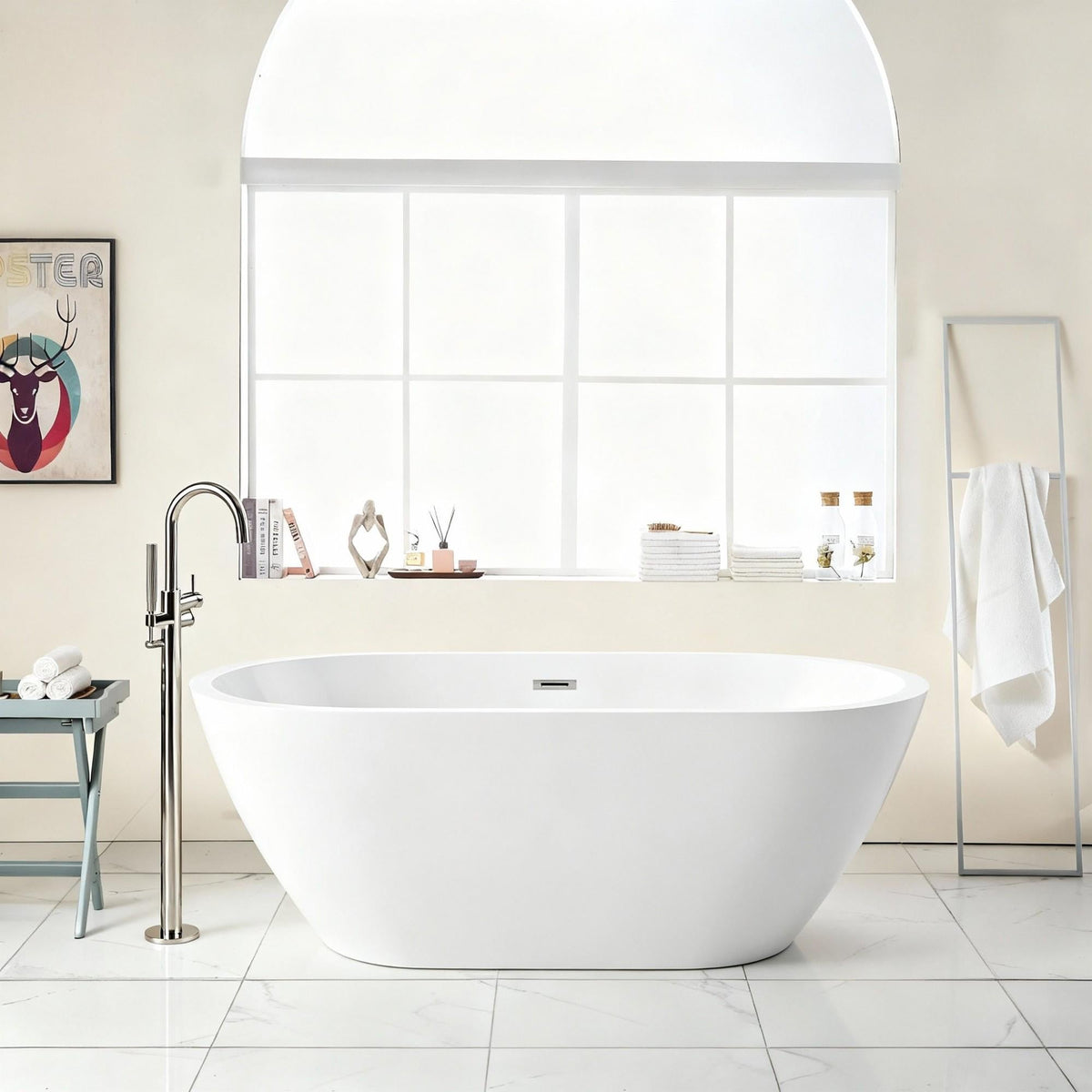 59" Acrylic Freestanding Bathtub