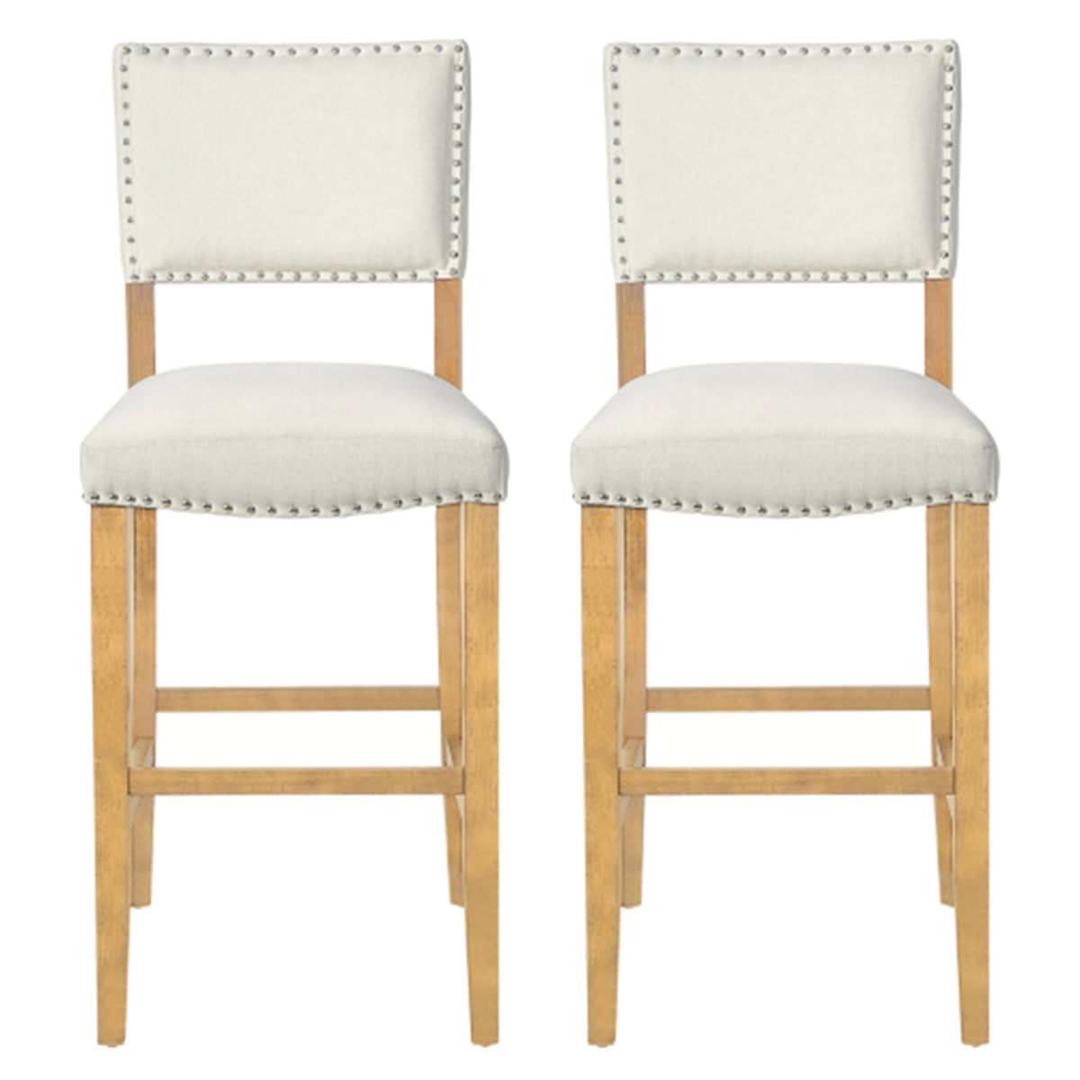 Barstools With Rivet Decoration Set of 2