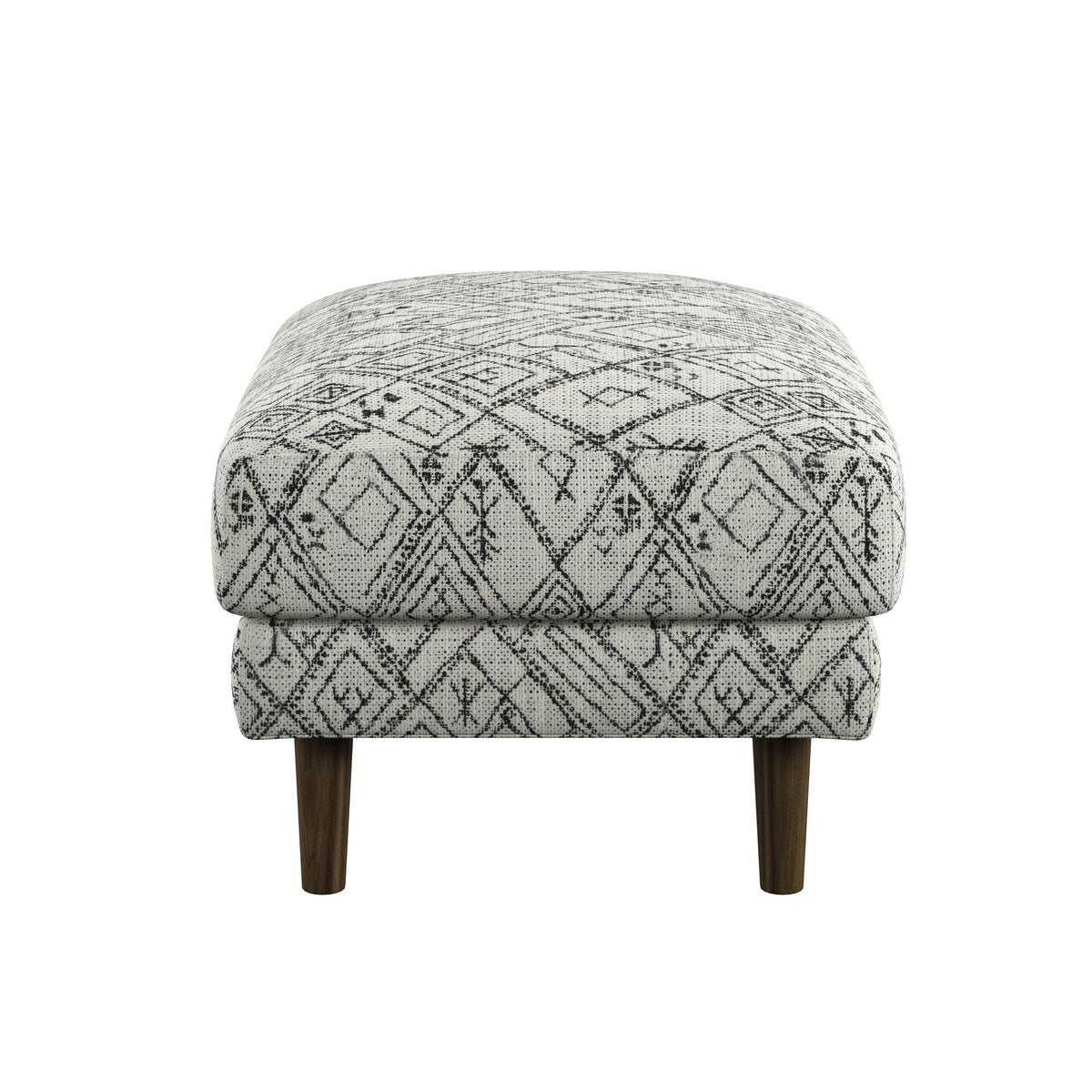 Black Abstract Ottoman
