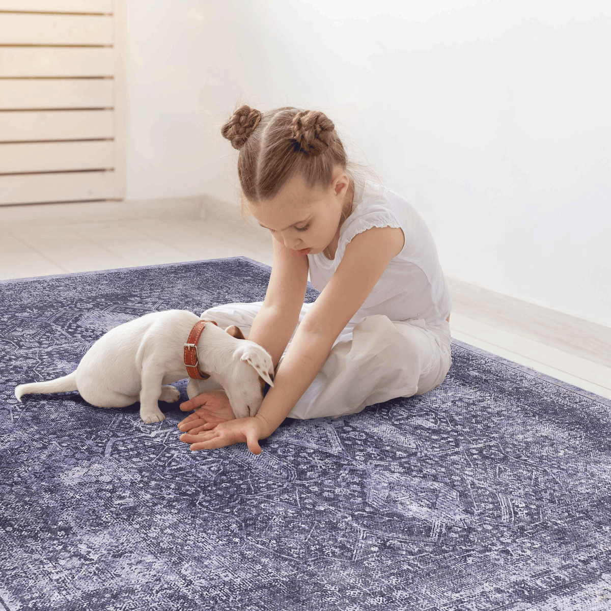 Maval Anthracite Washable Rug 2'6" x 10" Runner Rug