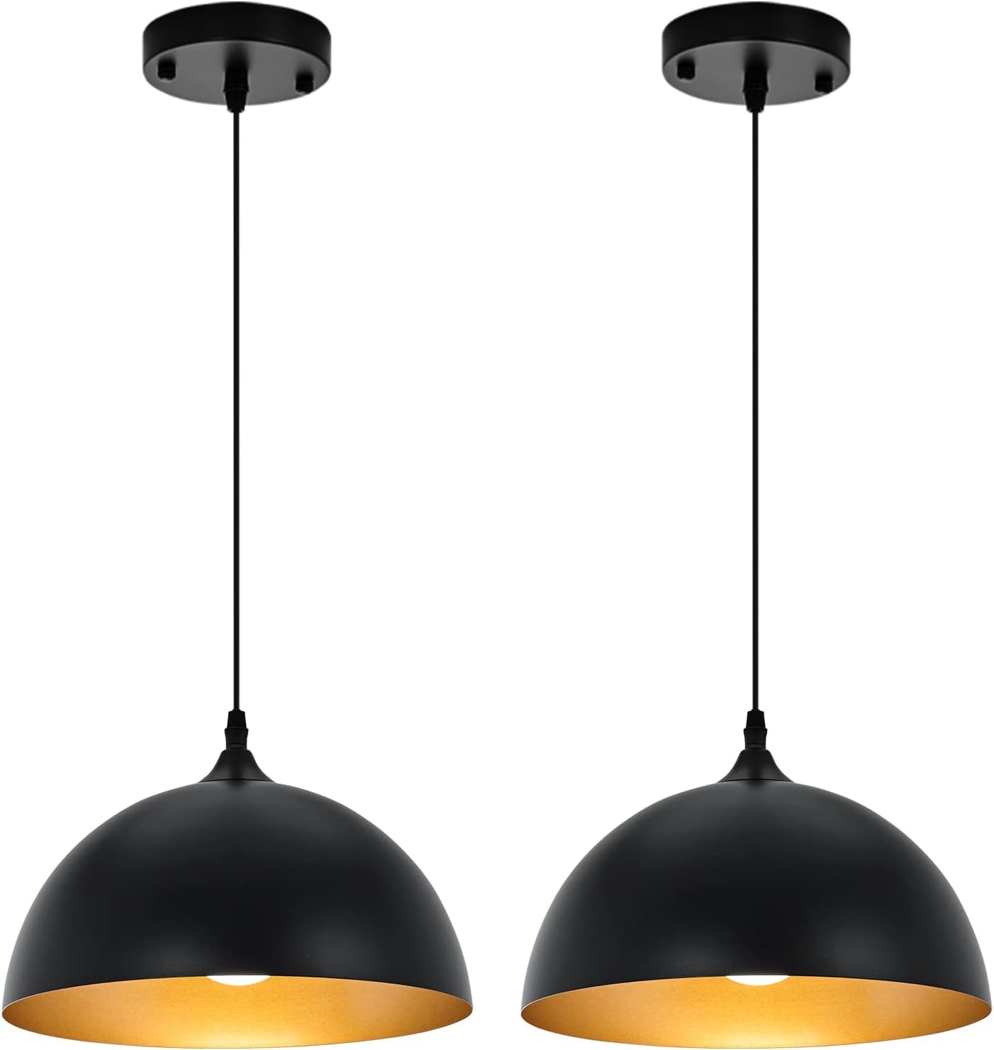 2 Farmhouse Dome Pendant Lights