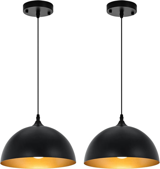 2 Farmhouse Dome Pendant Lights