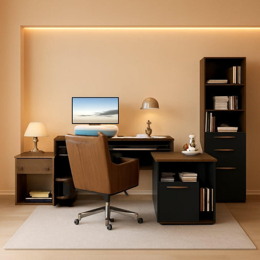 Walnut Seventy OneInch Height Adjustable Standing Desk Cabinets