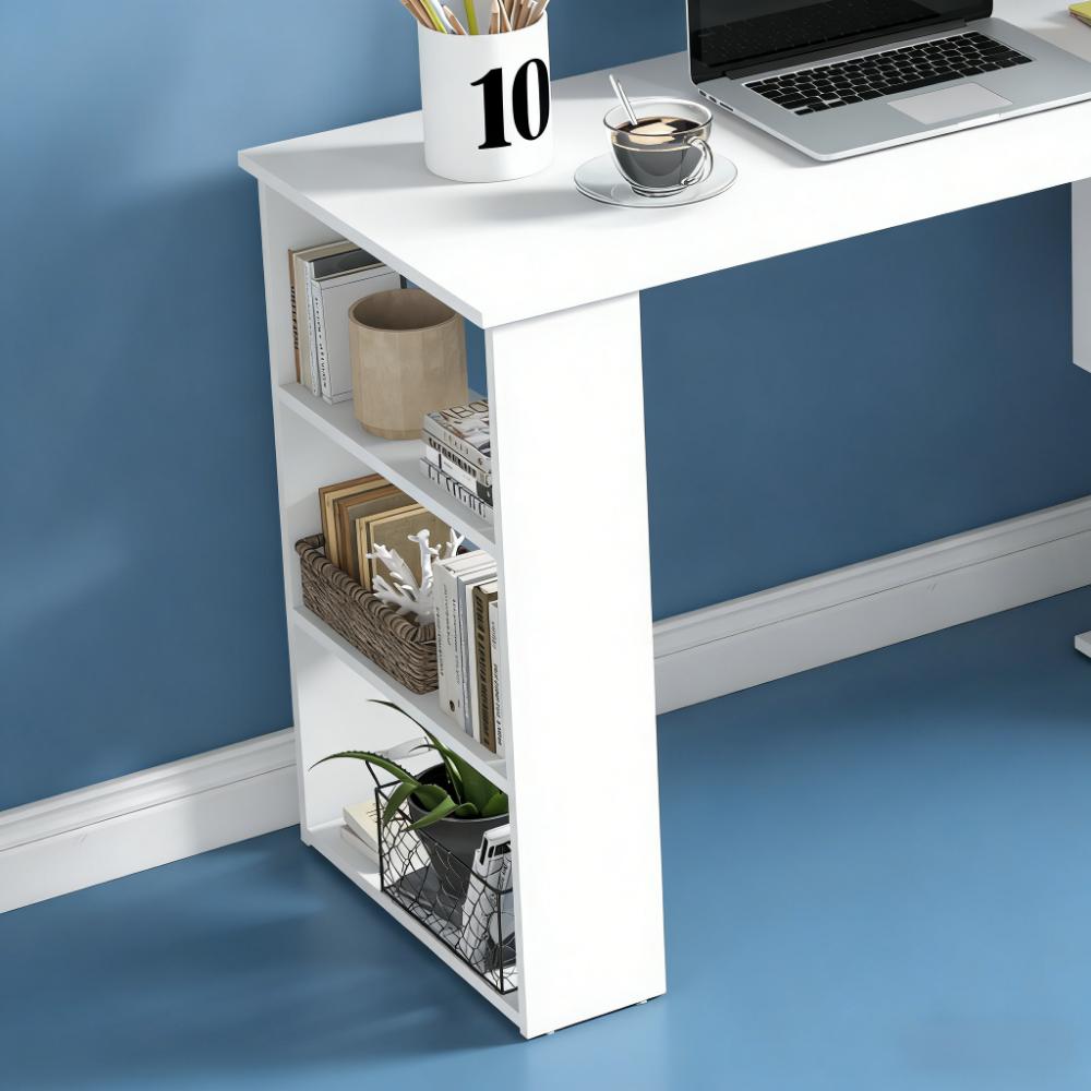 Writing Table Workstation - L Shaped Corner Computer Desk