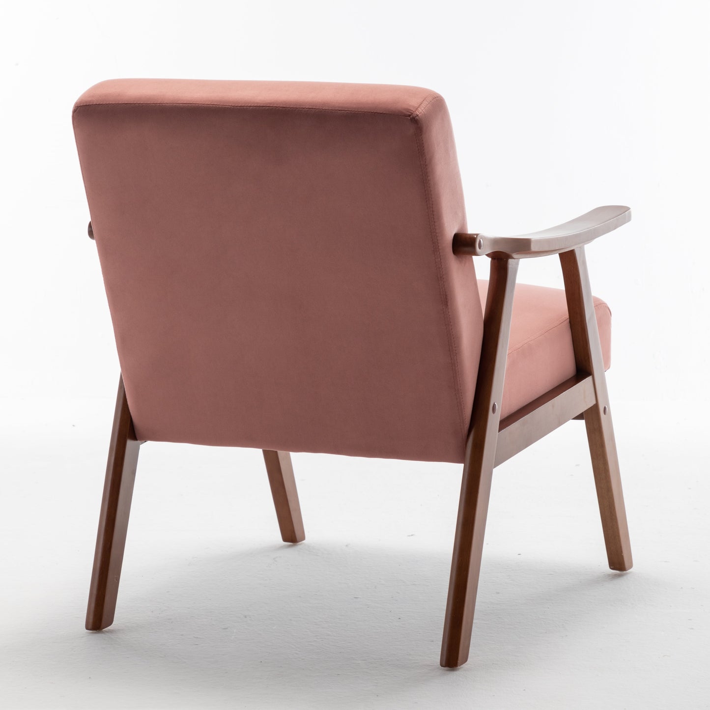Accent Chair with Velvet Upholstery and Solid Wood Frame