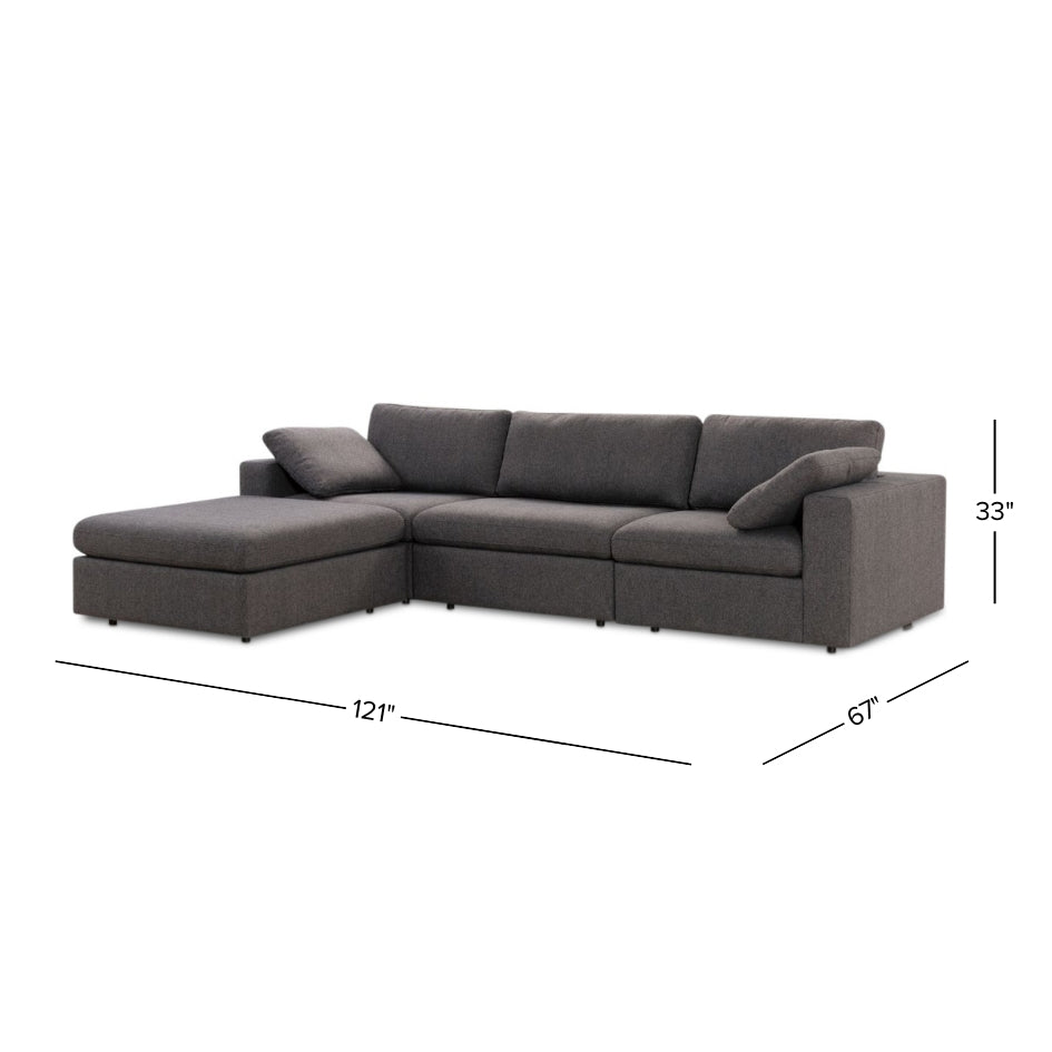Cecilia Modular Corner Sectional Modern Fabric Sofa