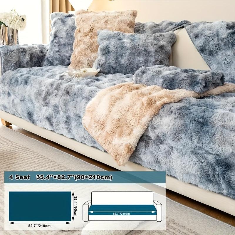 Luxurious Gradient Velvet Sofa Cover