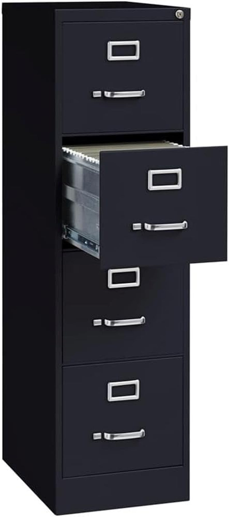 4 Drawer Vertical File Cabinet With Lock 22 Deep Black