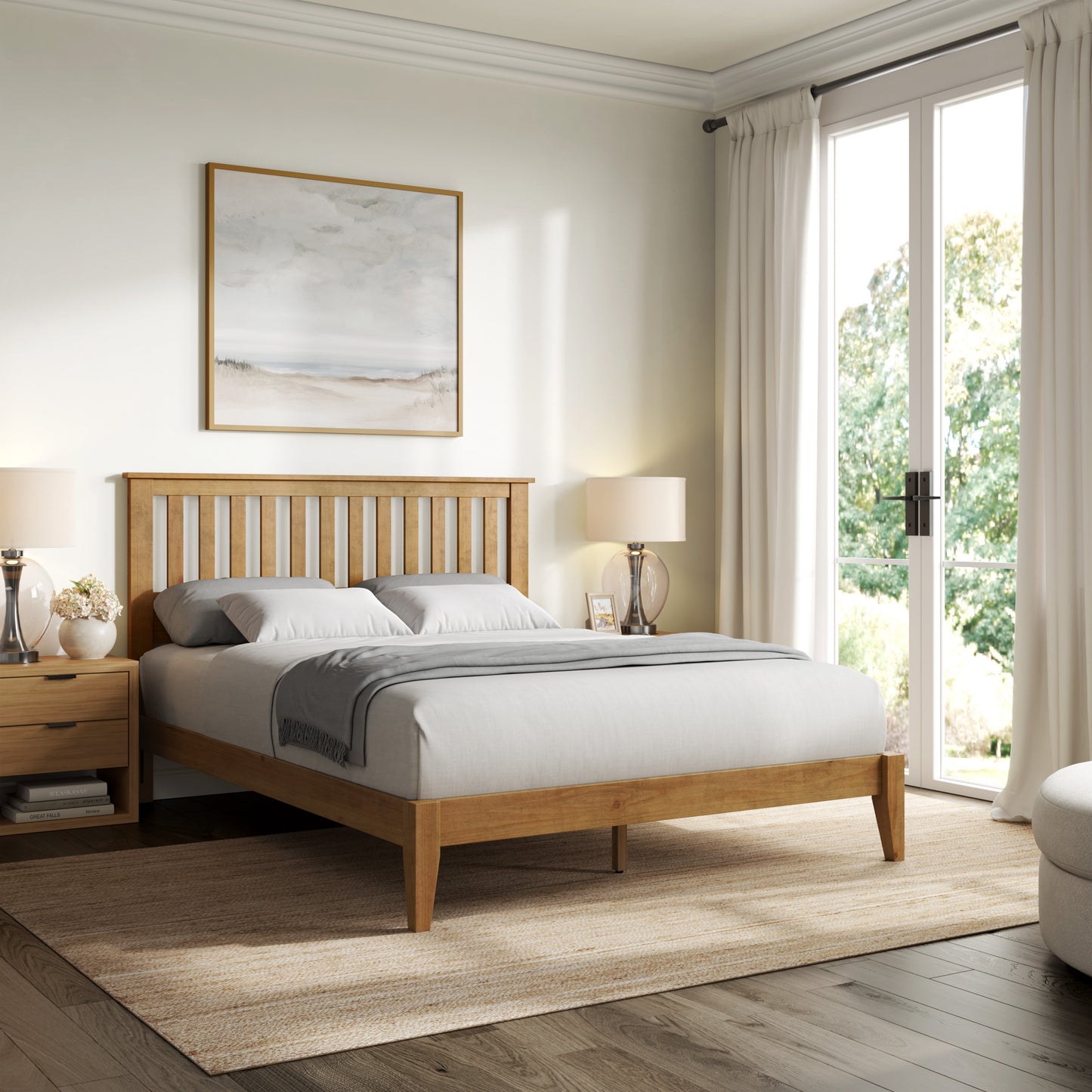 Malinda Mission Style Queen Panel Bed