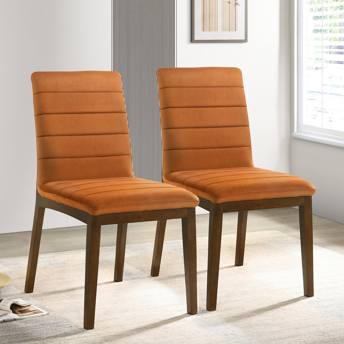 Ines Mid-Century Modern Dining Chairs