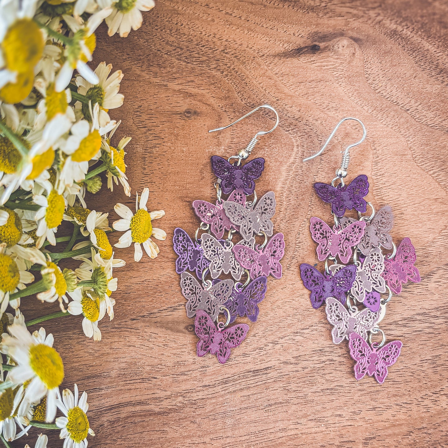 Beautiful Butterfly Chandelier Earrings