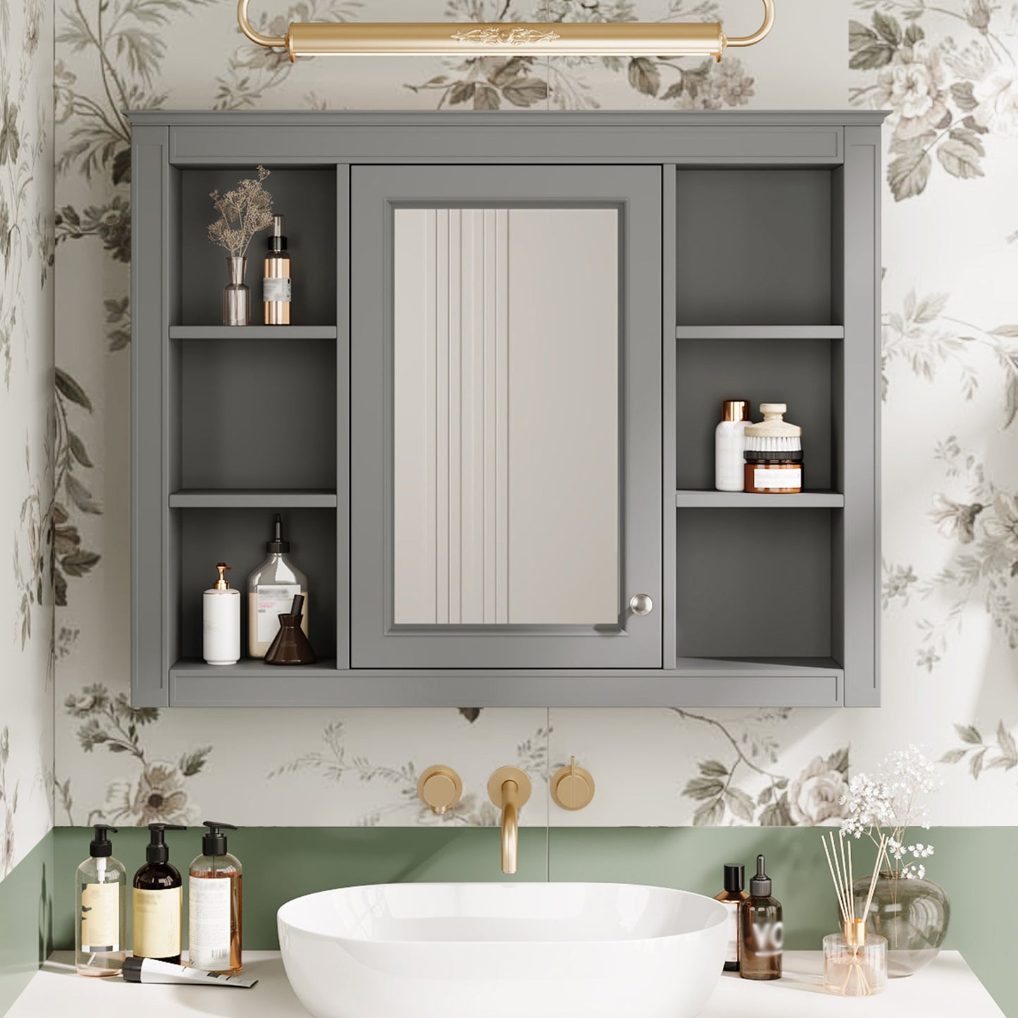 35'' x 28'' Modern Bathroom Wall Mounted Medicine Cabinet