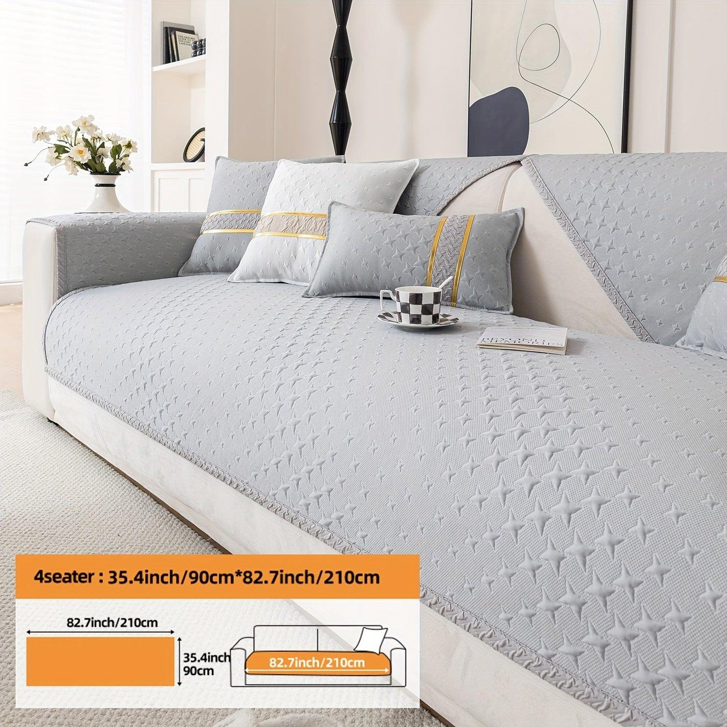 Summer Cooling Silk Non-slip Sofa Cover- Couch Cover for Dogs