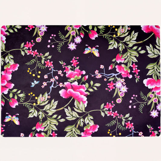 Floral Cork Placemats – Cork Backed, Heat Resistant Indoor Outdoor Table Mats
