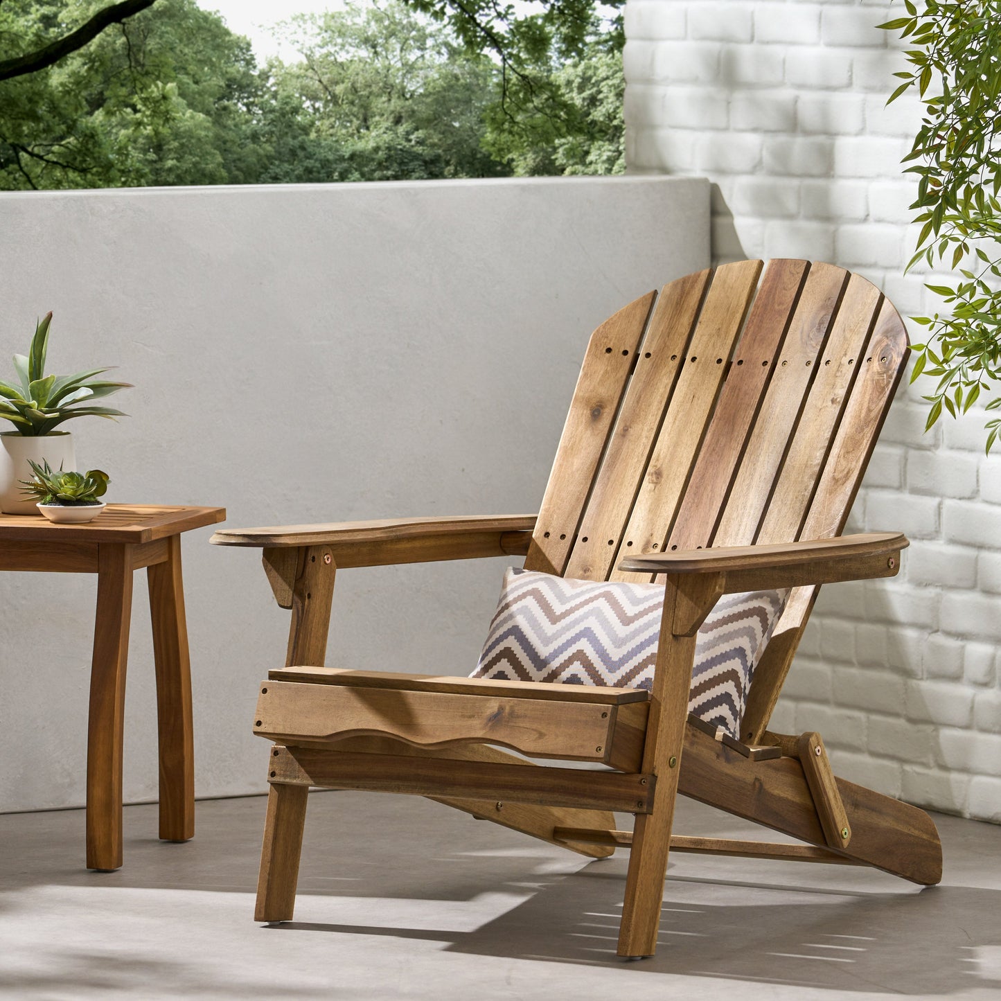 Folding Adirondack Chair Wooden Accent Furniture