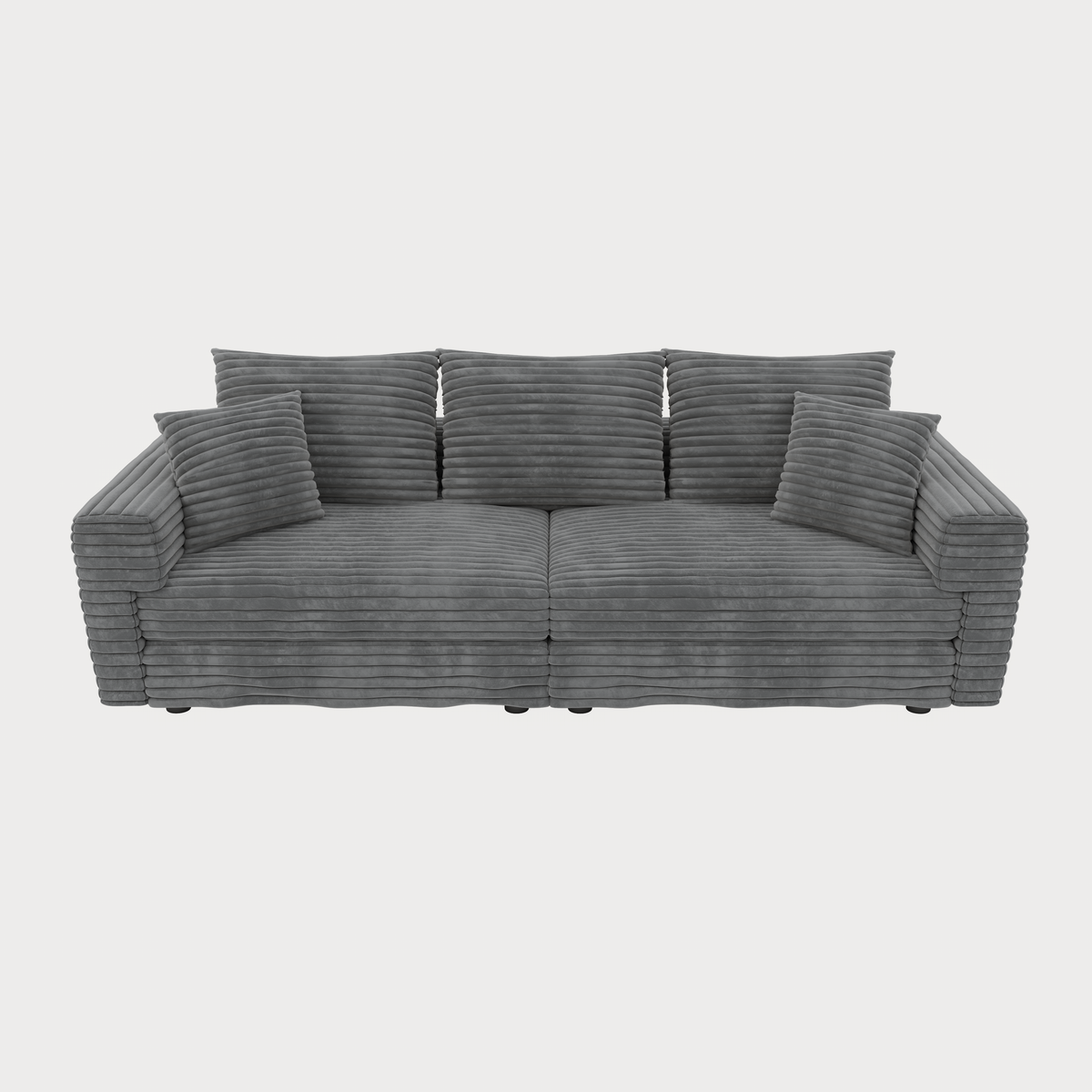 82.7" Plush Corduroy 3-Seat Sofa