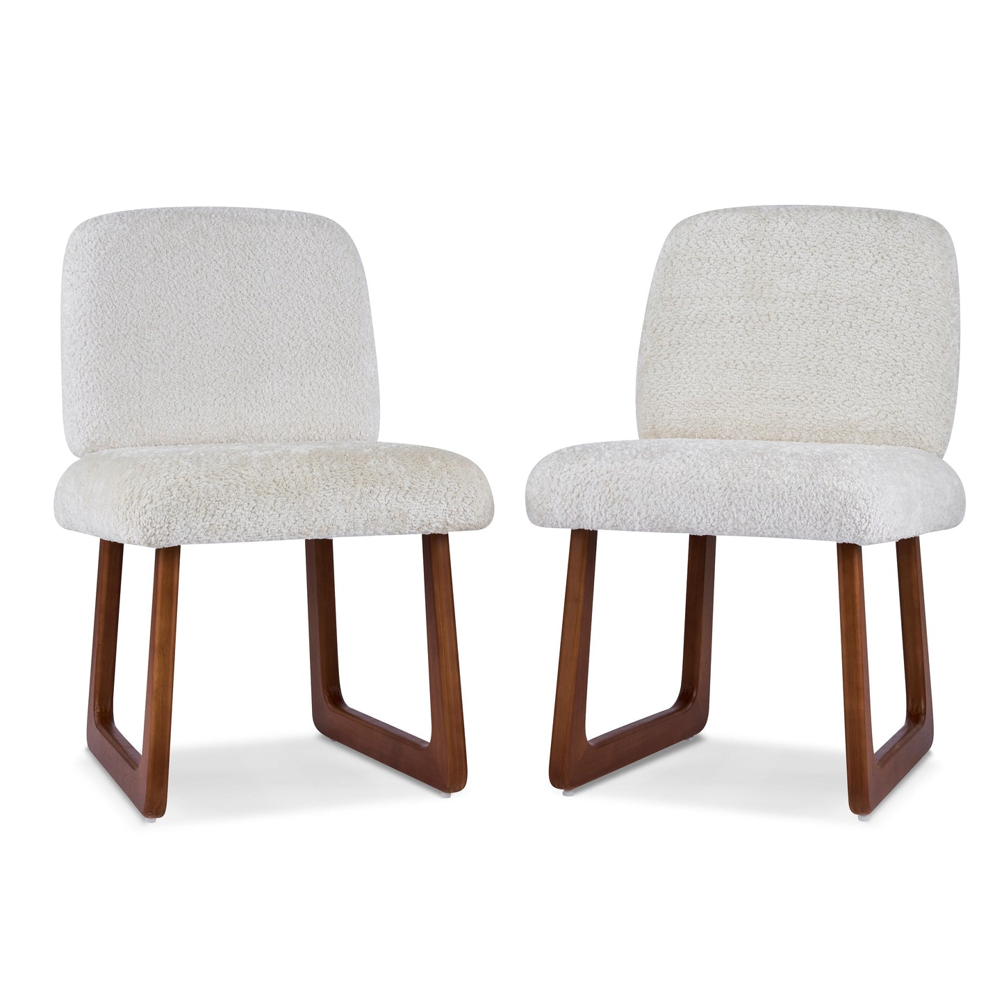 Dining Chair Set of 2, Plush Fabric Upholstered Dining Chairs