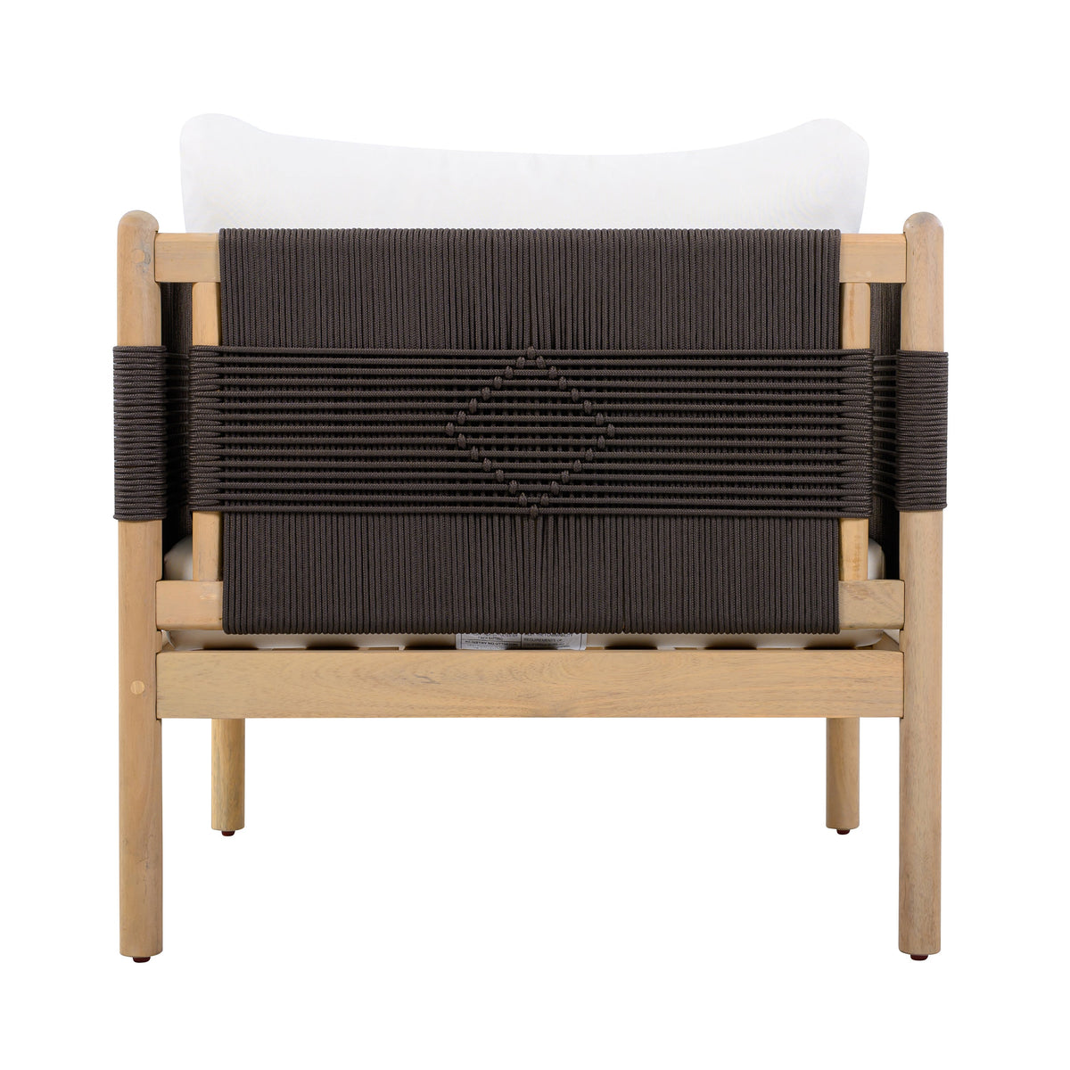 Outdoor Acacia Club Chairs (Set of 2) with Diamond-Pattern