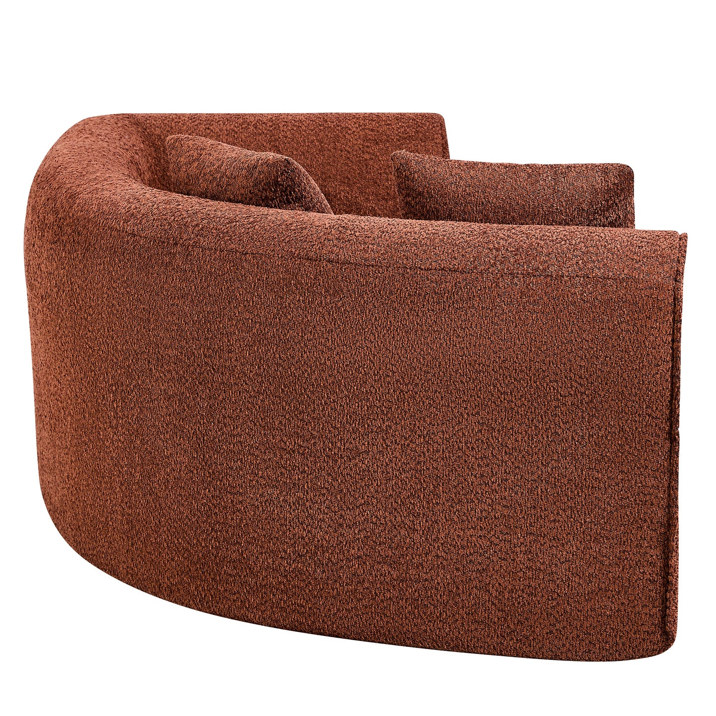 110" Modern Curved L-Shaped Modular Sectional Sofa