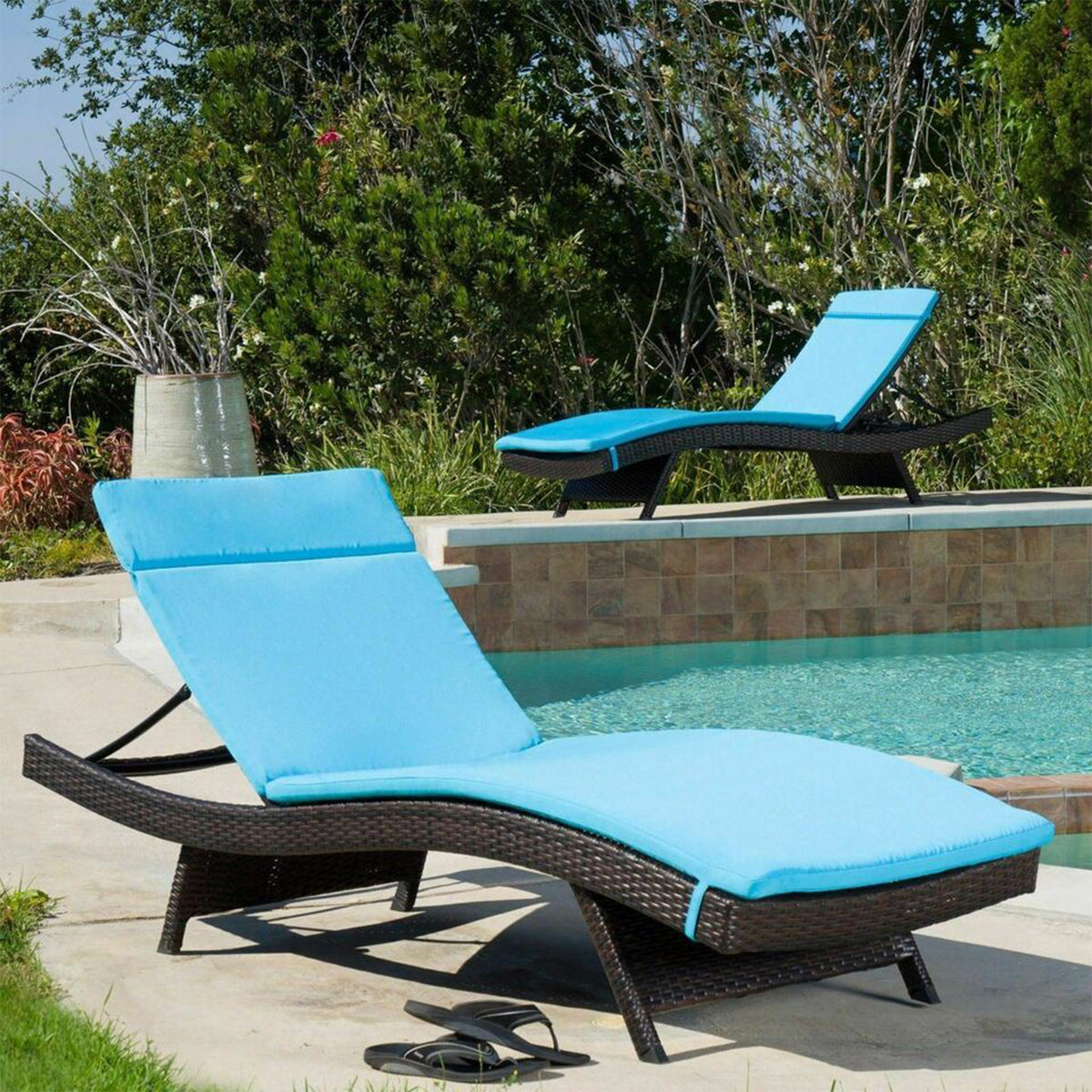 Salem Outdoor Chaise Lounge Cushion 2-Piece Set