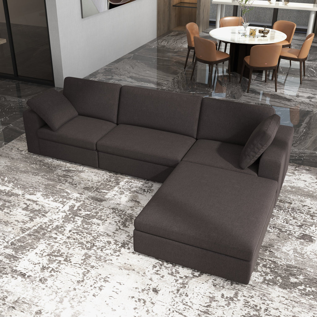 Cecilia Modular Corner Sectional Modern Fabric Sofa