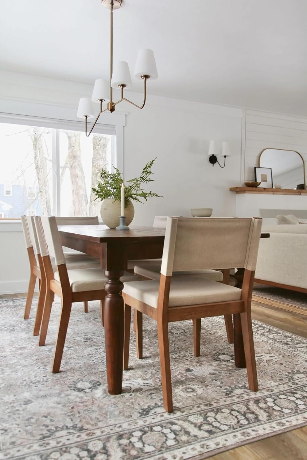 Linus Upholstered Dining Chair With Rubberwood Legs