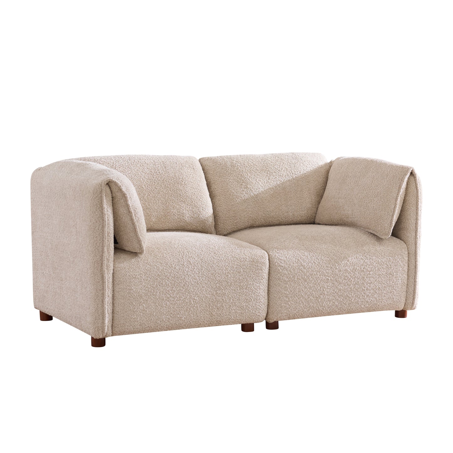 Aura 96 in. 3-Piece Boucle Modular Free Combination Sectional Sofa
