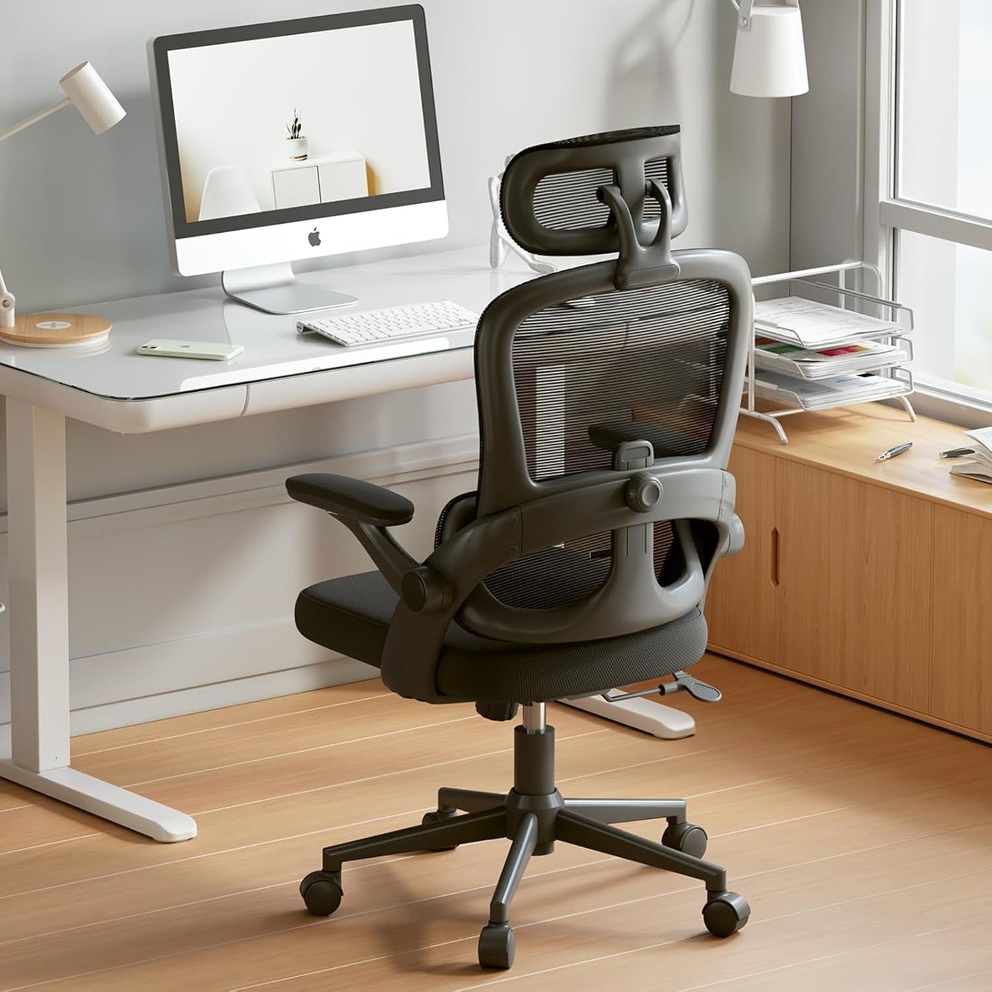 Ergonomic Mesh Office Chair Black With 3D Armrests