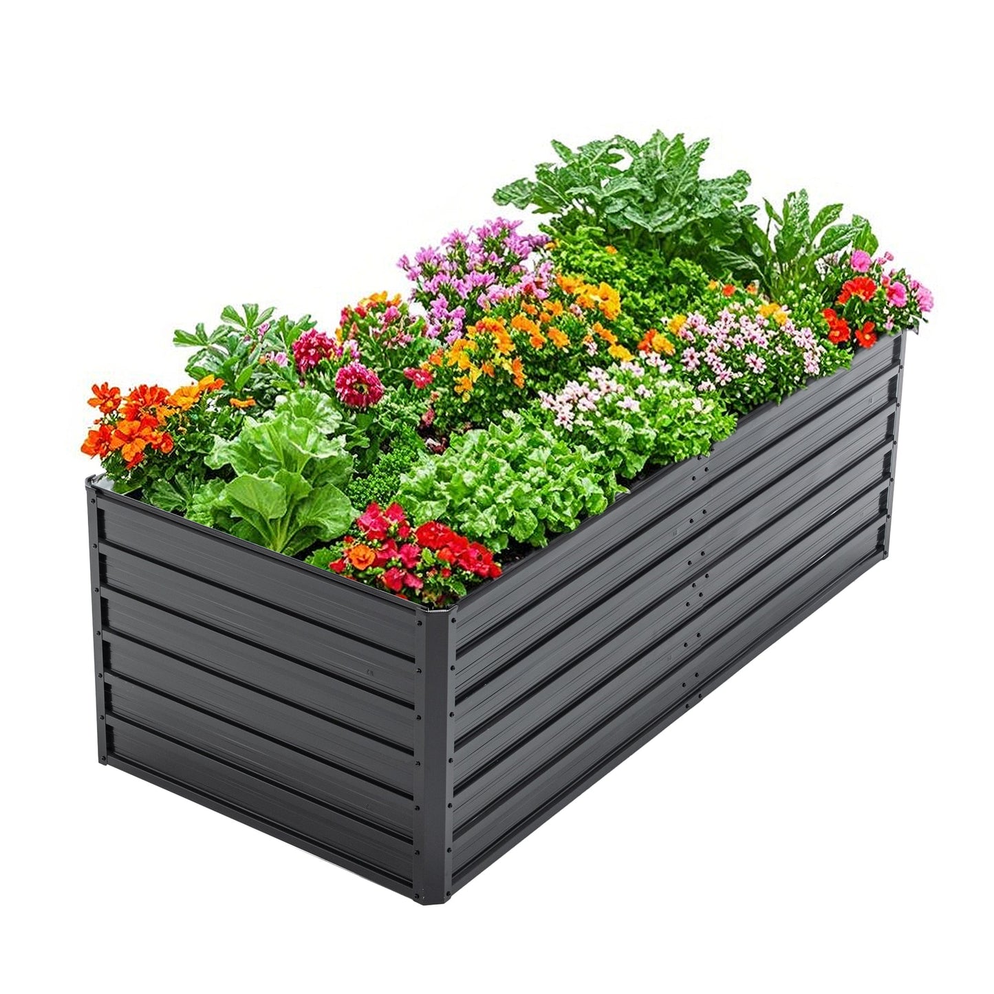 6x3x2 FT Metal Raised Garden Bed Outdoor Gardening
