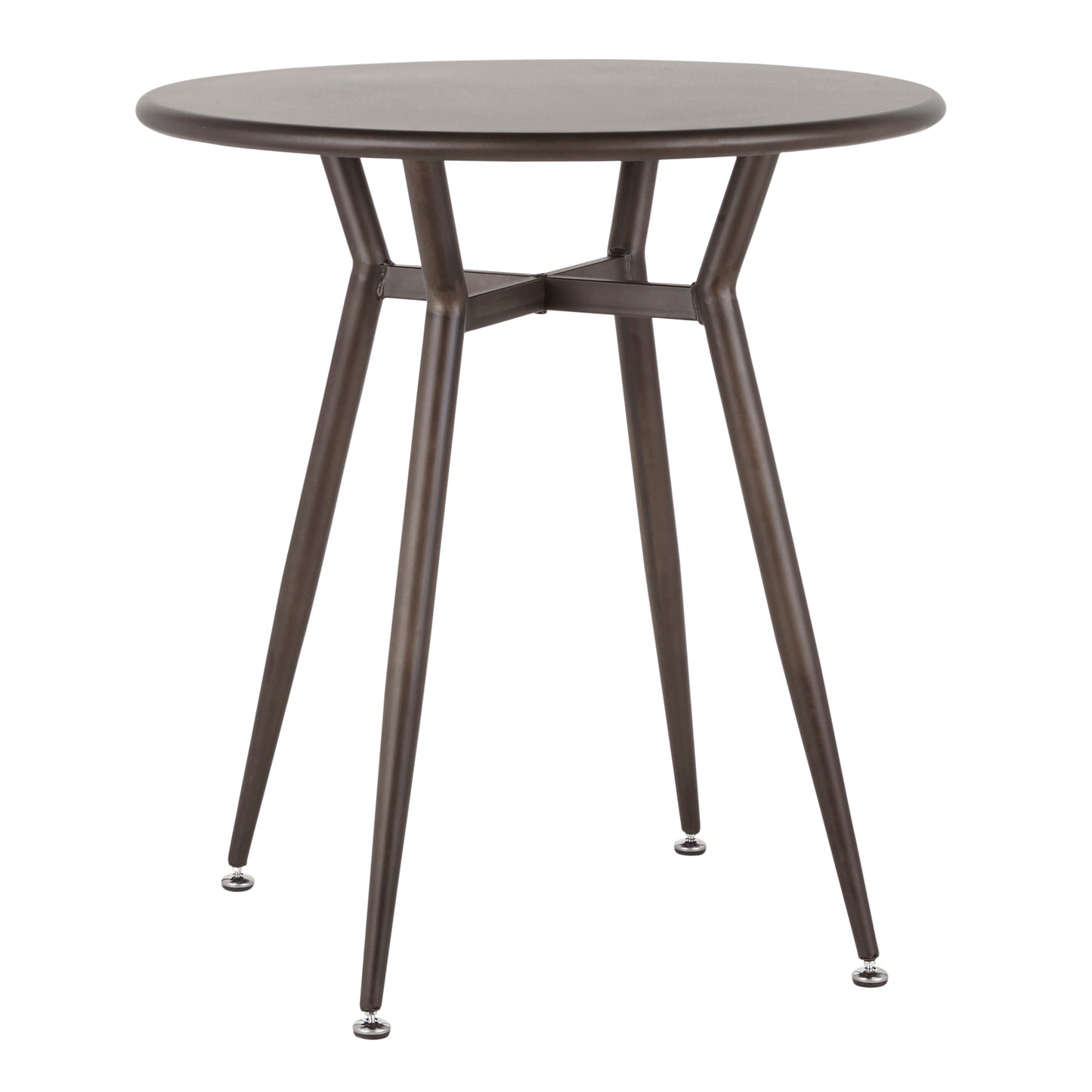 Round Dinette Table in Antique Metal